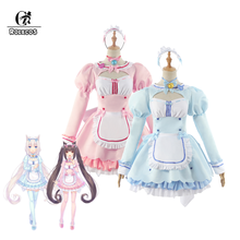 ROLECOS Nekopara Cosplay Costume Chocola Cosplay Vanilla Game Costume Anime Sweet Lolita Dress Women Maid Uniform Halloween 2024 - buy cheap