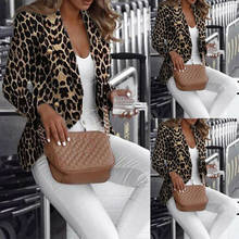 2020 Ladies Long Sleeve Blazer Women Suit jacket Female Feminine Blazers Coat Femme Leopard Print Blazer Autumn 2024 - buy cheap