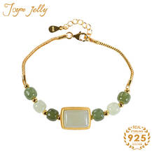 JoyceJelly-pulsera de plata de ley 925 para mujer, joyería de boda, Jade cuadrado, diseño Simple, regalos de fiesta, venta al por mayor 2024 - compra barato