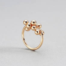 Женское кольцо с бусинами Chandler, золотистого цвета, Размер 7 2024 - купить недорого
