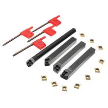 4Pcs 12mm Lathe Turning Tool Holder + 10Pcs Inserts Holder Boring Bar for Lathe Cutter Metal Turning 2024 - buy cheap