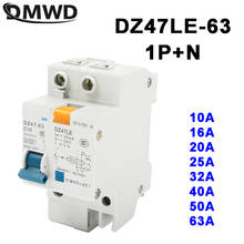 DZ47LE-63 1P+N 10A 16A 20A 25A 230V~ 40A 50A 63A 50/60HZ Residual Current Circuit Breaker Over Current Leakage Protection RCBO 2024 - buy cheap