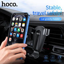 HOCO гравитационный автомобильный держатель телефона для iphone X Xs Max Samsung S9 S10 в держатель на вентиляционное отверстие автомобиля автомобильные держатели для Xiaomi Huawei 2024 - купить недорого
