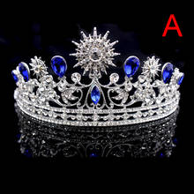 Crystal Rhinestone Wedding Crown Crown Headdress For Women Wedding Bridal Headpiece  Bride Tiaras Hair Accessories 2024 - buy cheap