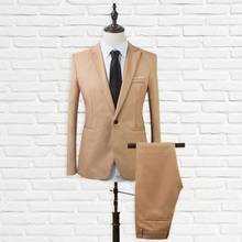 Conjunto de traje de oficina con cuello vuelto para hombre, Blazer Formal elegante con bolsillos de un botón para boda, Blazer de negocios sólido 2024 - compra barato