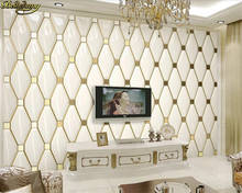 Beibehang-papel tapiz personalizado 3d, mural tridimensional de lujo, paquete suave de oro europeo simple, Fondo de TV, papel de pared 2024 - compra barato
