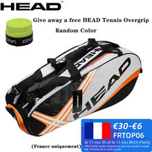 Head mochila de raquete de tênis para homens, reserva grande, 3-6 raquetes de tênis 2024 - compre barato