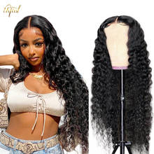 Deep Wave Lace Front Wig Peruvian 13x4 Lace Front Human Hair Wigs Transparent Lace Closure Wig For Black Women Remy Frontal Wig 2024 - buy cheap