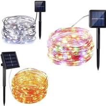 2 Modes Outdoor Solar String Fairy Lights 10M 100 LED Solar Lamps Waterproof Christmas Decoration for Garden Street Yard Decor 2024 - buy cheap
