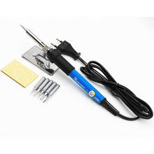60W 220V Electric Soldering Irons Kit Temperature Adjustable with Tin Soder Wire 5 Iron Tips Welding Gun Repair Tools EU Plug 2024 - buy cheap