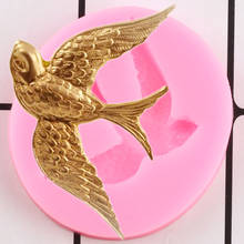 3D Swallow Birds Silicone Molds Jewelry Polymer Clay Mould Chocolate Candy Mold DIY Cupcake Topper Fondant Cake Decorating Tools 2024 - buy cheap