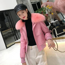 300% Sheepskin Coat Female Fox Fur Collar Down Jackets 2020 Winter Jacket Women Genuine Leather Jacket Chaqueta Mujer MY 2024 - buy cheap