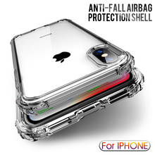 Capa de silicone transparente luxo à prova de choque, para iPhone, protetor macio traseiro, para celular iPhone 6 7 8 Plus 11 X XS 11 Pro Max XR 2024 - compre barato