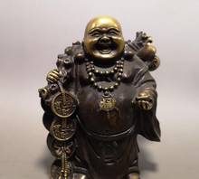 Copper Statue Bronze gilded Maitreya Buddha bronze Buddha home furnishings antique collection money Maitreya Buddha furnishings 2024 - buy cheap