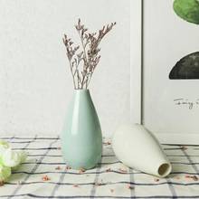 Классическая керамическая ваза для цветов, мини-размер, скандинавские вазы для цветов, для балкона, цветочный горшок, украшение для рабочего стола, Декор для дома 2024 - купить недорого
