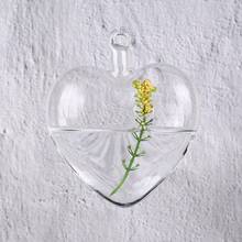 Forma de corazón botella decoración maceta planta de vidrio transparente terrario flores contenedor DIY 2024 - compra barato