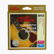 YUEKO Alice 5Pieces AW432-L Light Acoustic Guitar Strings Plated Steel& Hexagonal Core& Coated Copper Alloy Wound Guitar Strings 2024 - buy cheap