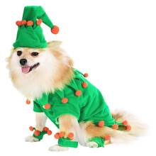 Conjunto de disfraces navideños para mascotas, sombrero con mangas para las piernas, disfraz de elfo, suministros para mascotas 2024 - compra barato