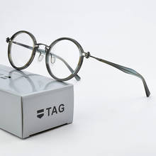 Montura redonda de gafas de titanio para hombre y mujer, montura para miopía, óptica 2024 - compra barato