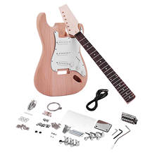 Corpo de guitarra elétrica sem acabamento de madeira, partes de substituição diy, acessório instrumento musical 2024 - compre barato