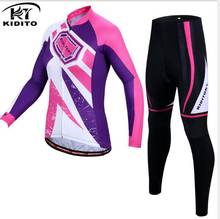 Cycling jersey set women Roupa Maillot ciclismo road Bike Anti-UV Cycling clothing autumn long sleeve jersey sets triathlon suit 2024 - buy cheap