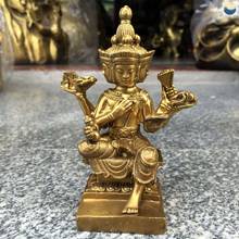 Asia India Thailand Greco-Buddhist HOME CAR Talisman Protection copper four-faced Buddha figure God of wealth Buddha statue 2024 - buy cheap