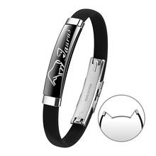 NIUYITID Zodiac Bracelet For Men 12 Constellation Stainless Steel Silicone Charm Brasleti pulseras hombre 2024 - buy cheap