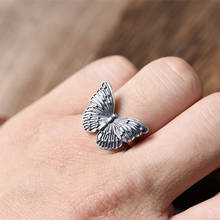 Silver 925 Ring Jewelry for Women Butterfly Rings Vintage Retro Open Rings for Women National Style Engagement Fashion Jewelry 2024 - buy cheap