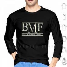 Bmf $ hoodies long sleeve Bmf Black Mafia Family Big Meech J Bo Rap Hip Hop Trap Detroit Bleu Davinci Nu Money 2024 - buy cheap
