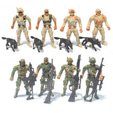 8 шт с стрелки суставов подвижный солдат спецназ воинов ручной-run Военная серия модель игрушки Моделирование Военная игрушка 2024 - купить недорого