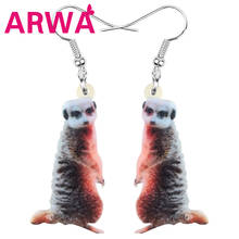 ARWA Acrylic Mongooses Meerkat Earrings Printing Animal Drop Dangle Jewelry For Women Girl Kids Charms Hot Sale Decorations Gift 2024 - buy cheap