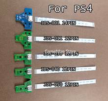 Lote de 200 juegos de puertos de carga USB, placa de carga con PCB + cable de 12/14 pines para controlador PS4, JDS-040, JDS-030, 001, 050 2024 - compra barato