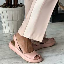 ¡Moda 2020! sandalias de Color caramelo para mujer, chanclas veraniegas romanas, zapatos antideslizantes transpirables, zapatos informales lisos para mujer 2024 - compra barato