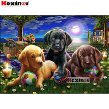 KEXINZU Full Square Round Drill 5d DIY Diamond Painting Pet dog football Embroidery Cross Stitch 5D Home Decor Gift K41544 2024 - buy cheap