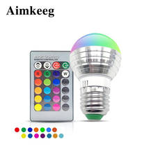 Small night light RGB bulb 16 color dimmable LED stage light with remote control for decoration party lights home lighting 2024 - buy cheap