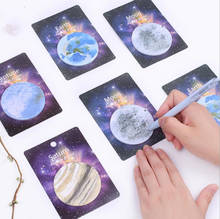 1 Pcs Memo Pad Sticky Notes Sticker Notepad Stationery Office School Supply decoration adhesive Starry sky Planet 2024 - buy cheap