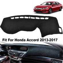 Capa protetora para painel de carro, honda accord 2013-2017, antiderrapante, proteção contra o sol, capa protetora, acessórios 2024 - compre barato