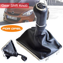 Car 5/6 Speed Gear Manual Shift Knob Lever With Leather Boot For OPEL ASTRA III H 1.6 VAUXHALL 2004-2010 2024 - buy cheap