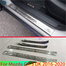 Protector de cubierta de corte para Panel de puerta, umbral de puerta interior de acero inoxidable para Mazda CX-3, 2016, 2017, 2018, 2019 2024 - compra barato