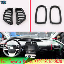 For Toyata Prius PHV XW50 2016-2020 Car Accessories Carbon Fiber Style Air Vent Outlet Cover Dashboard Trim Bezel 2024 - buy cheap