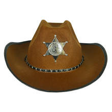 Sombrero de vaquero del Oeste Salvaje para Halloween, sombrero de lujo, de Venice, pentagrama 2024 - compra barato