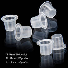 100Pcs Plastic Microblading Tattoo Ink Cup Cap Pigment Clear Holder Container S/M/L Size For Needle Tip Grip Power Supply 2024 - buy cheap