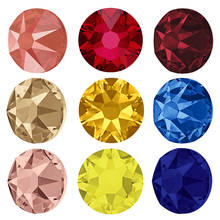 Diamantes de imitación SS16 para decoración de uñas, diamantes de imitación de 4mm de alta calidad, 144 cortes planos, coloridos, sin fijación en caliente, H1090, 2088 Uds. 2024 - compra barato