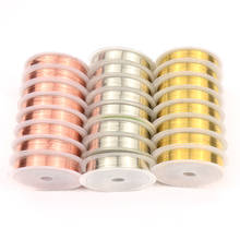 Cable de Aleación de Cobre resistente para hacer joyas, 1 rollo, 0,2, 0,3, 0,4, 0,5, 0,6, 1mm 2024 - compra barato