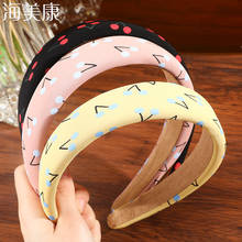 Haimeikang-Diadema con estampado de cereza para mujer, bandana de anacardo con pequeñas flores, aro elástico para el cabello, accesorios para el cabello con bisel a la moda 2024 - compra barato