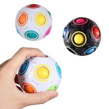 Creative Magic Rainbow Ball Cube Antistress Rainbow Ball Speed Puzzle Montessori Toys Kids Adult Stress Reliever Toy Funny Gifts 2024 - buy cheap