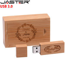 JASTER Photography free Custom LOGO wooden usb + gift box usb flash drive usb 3.0 wood pendrive 8GB 16GB 32GB wedding gifts 2024 - buy cheap