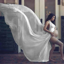 Vestido de encaje blanco para mujer embarazada, accesorios de fotografía sin mangas, liso, maternidad, 2021 2024 - compra barato