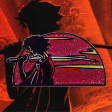Red Sunset Mugen Brooch Samurai Champloo Enamel Pin Japanese Anime warrior Remix Hip-hop Aesthetics Jewelry 2024 - buy cheap