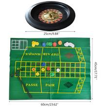 Conjunto de jogo de roleta de 10 polegadas, inclui toalha de mesa, chips de pôquer, para bar, ktv, festa, jogo de borad 2024 - compre barato